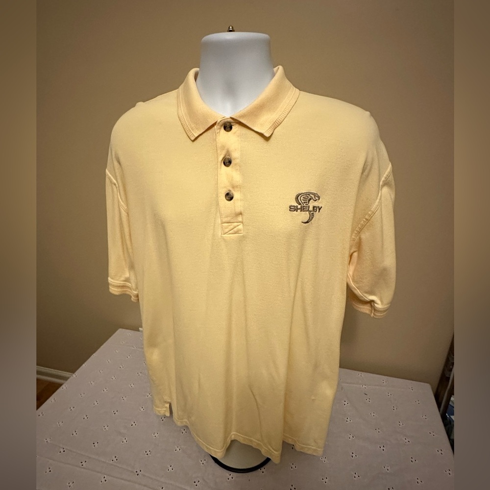 Carrol Shelby Collection Polo 100% Pima Cotton Mens Large With Cobra Logo
